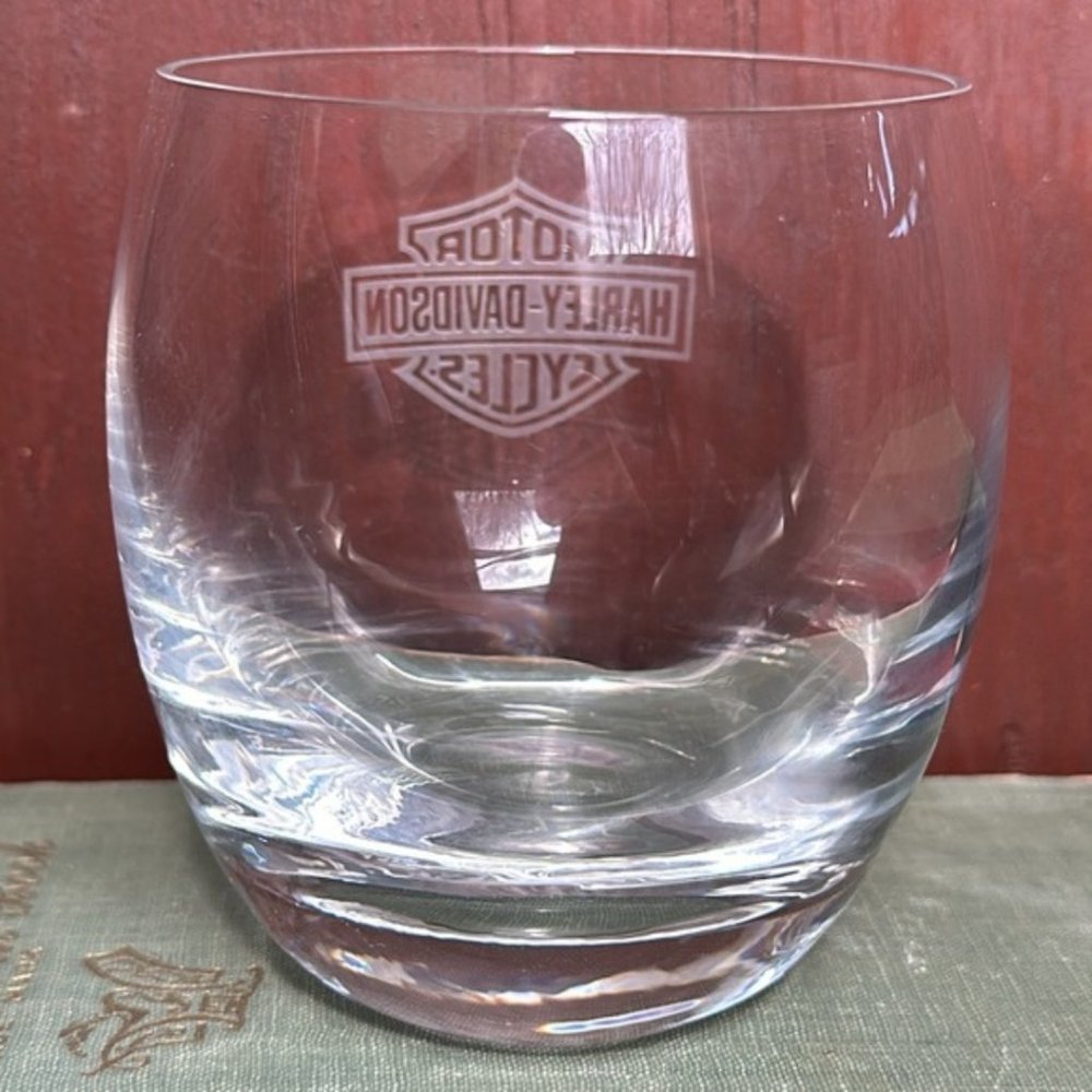 Harley-Davidson Clear Whiskey Glass with Logo - Picture 5 of 6